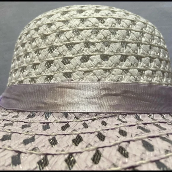 Target Kids Purple And White Easter Straw Hat - Picture 5 of 7